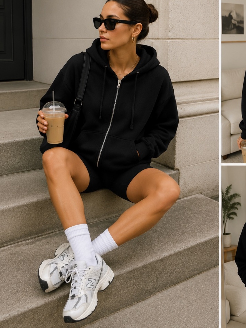 🖤 George Essential Zip-Up Hoodie — Size Medium (unisex)
